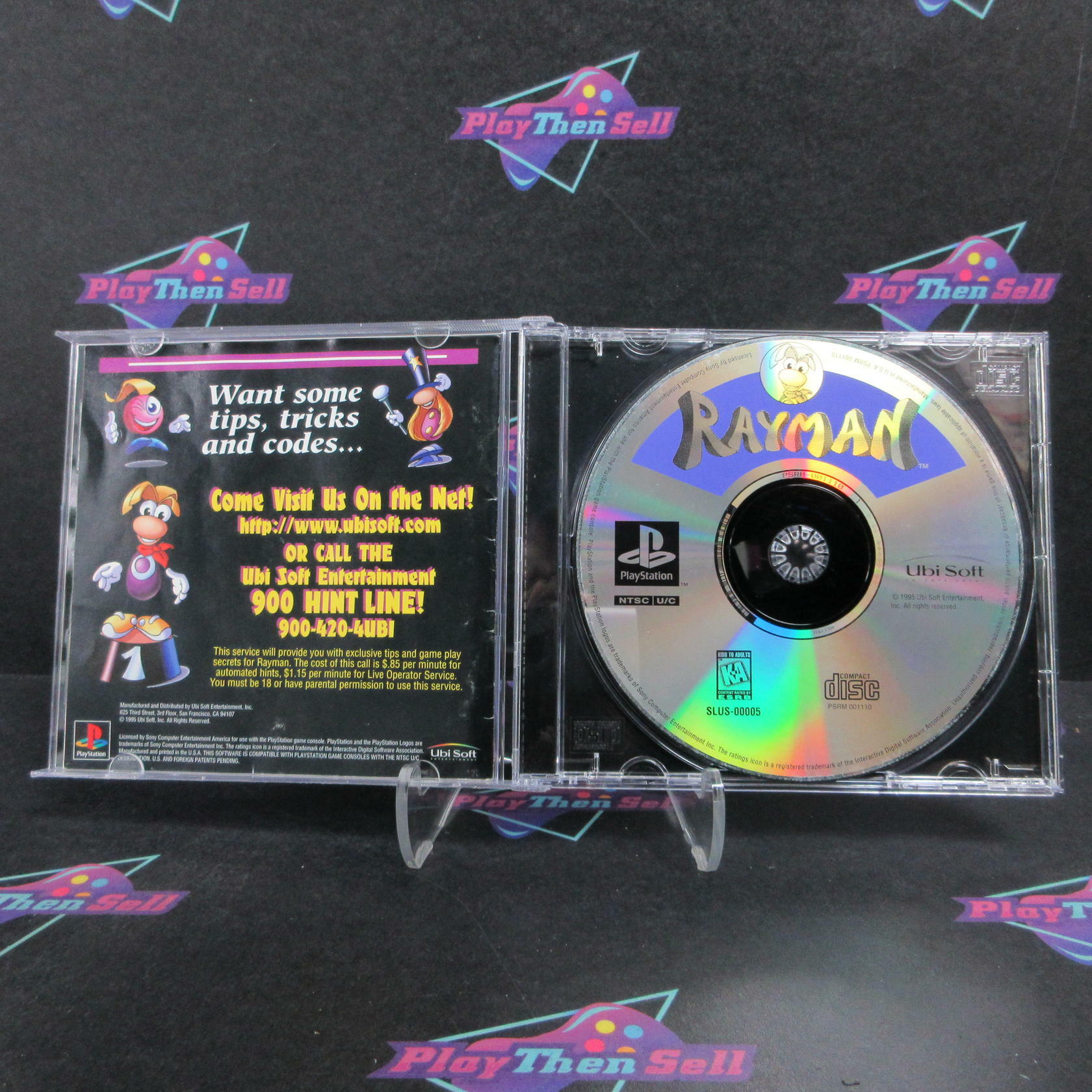 Rayman PS1 PlayStation 1 Black Label Complete - Very Good