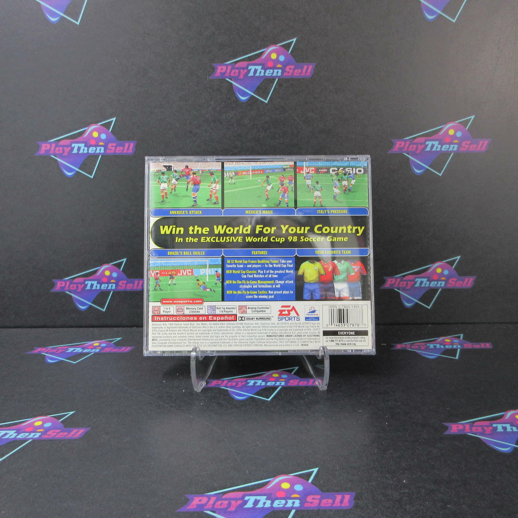 World Cup 98 PS1 PlayStation 1 + Reg Card Complete - Very Good