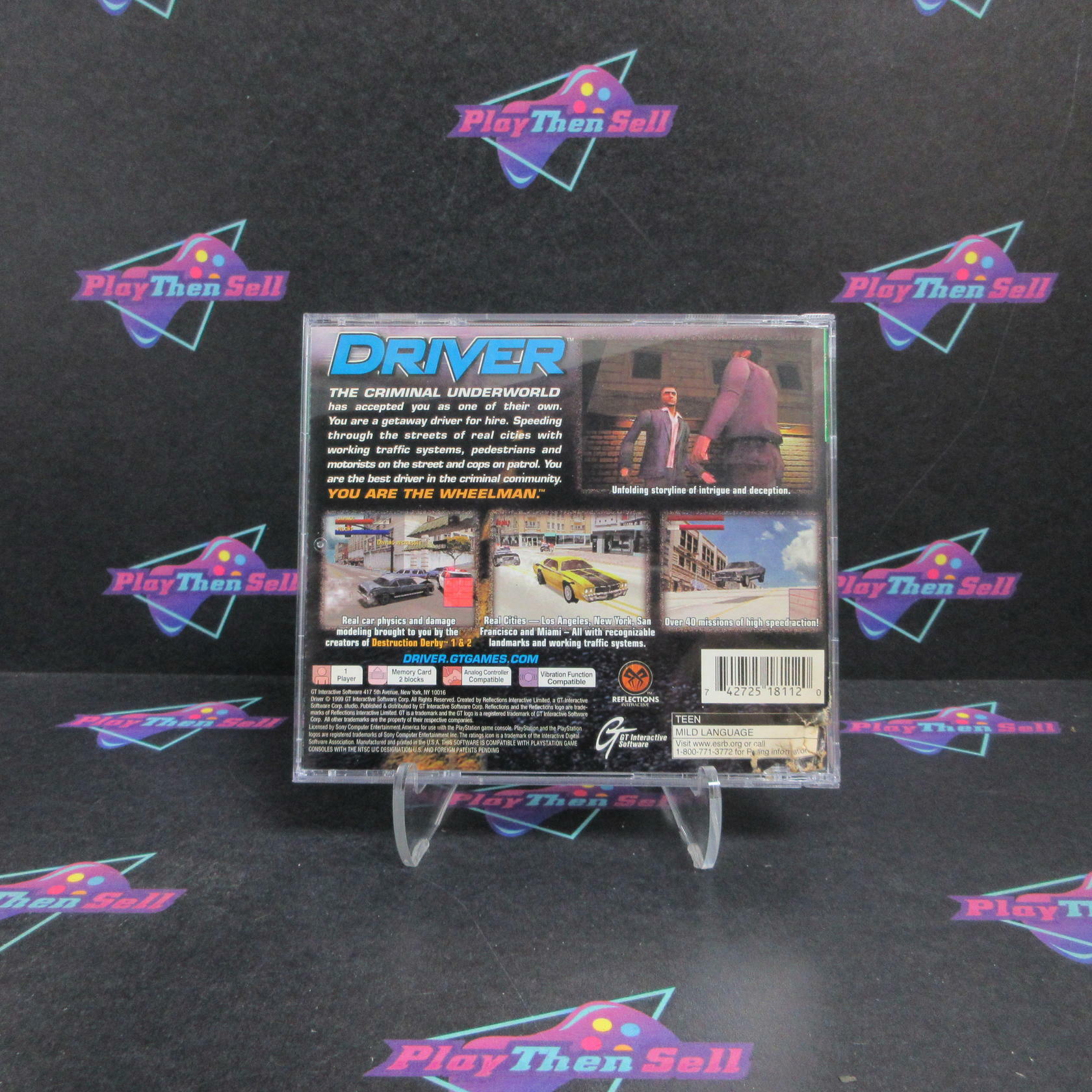 Driver PS1 PlayStation 1 GH Complete - Very Good