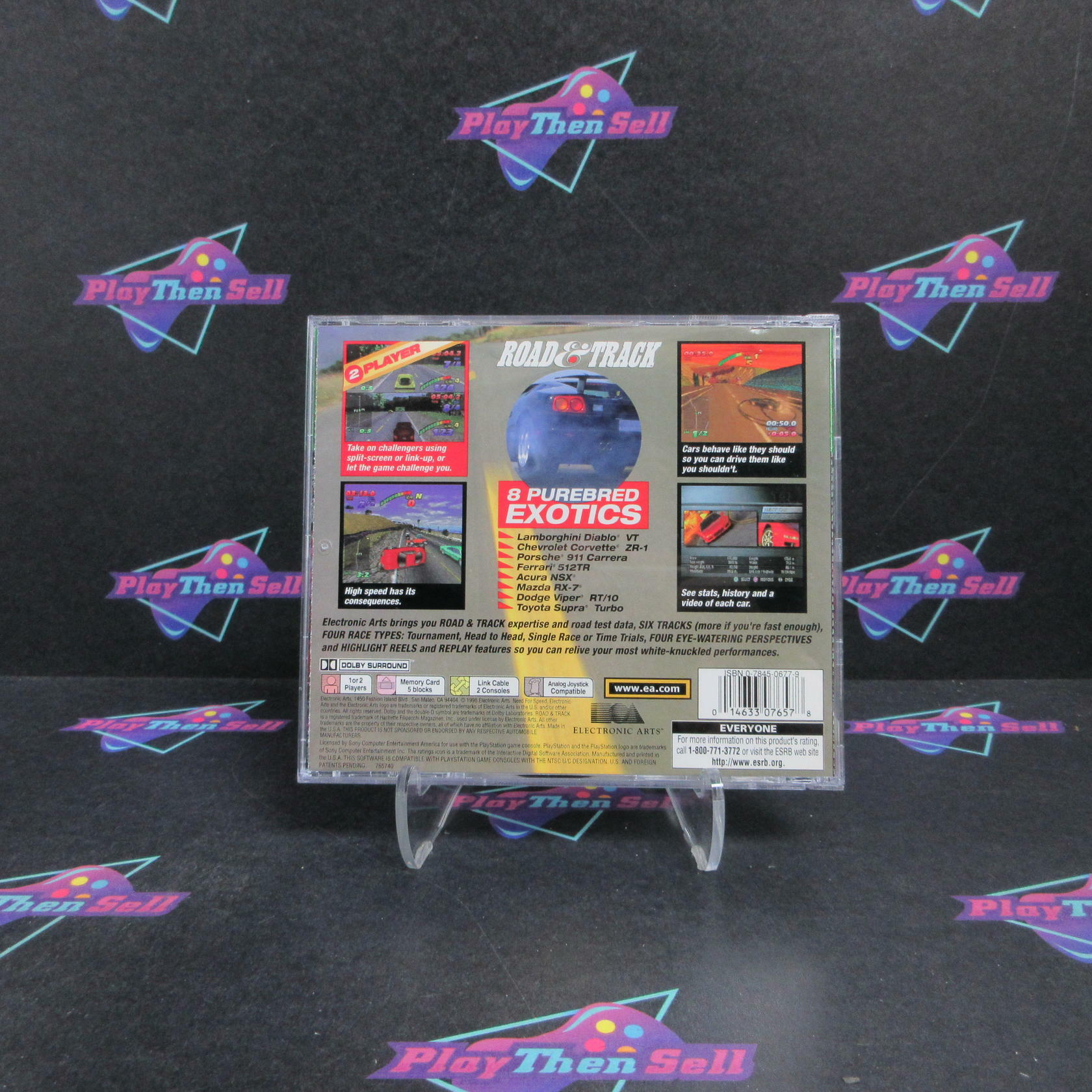 The Need for Speed PS1 PlayStation 1 GH + Reg Card Complete - Very Good