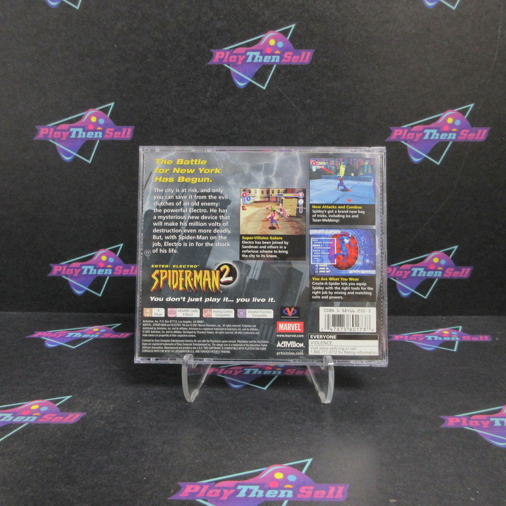 Spider-Man 2 Enter Electro PS1 PlayStation 1 Complete - Very Good