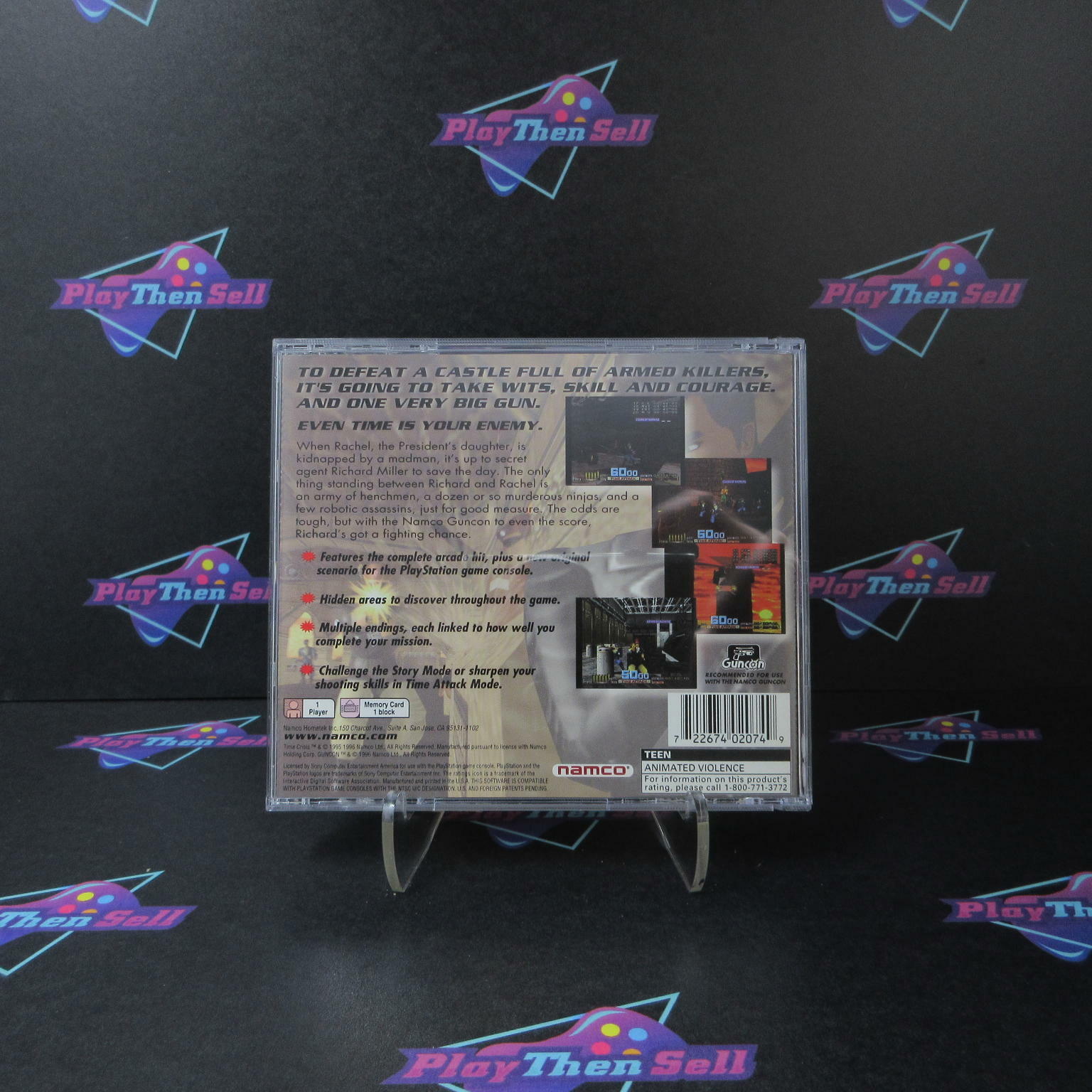 Time Crisis PS1 PlayStation 1 + Reg Card Complete - Very Good