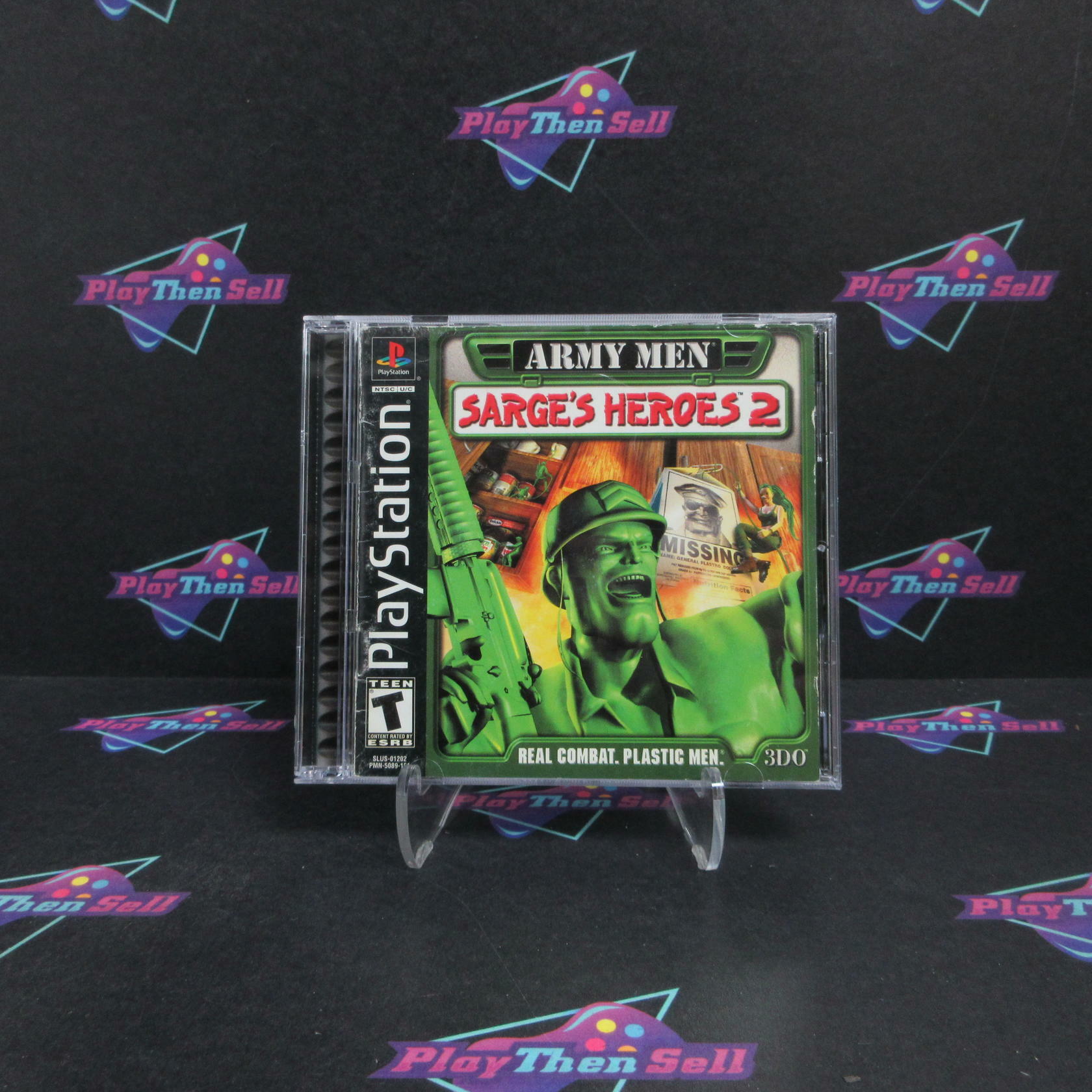 Army Men Sarge's Heroes 2 PS1 PlayStation 1 + Reg Card Complete - Very Good