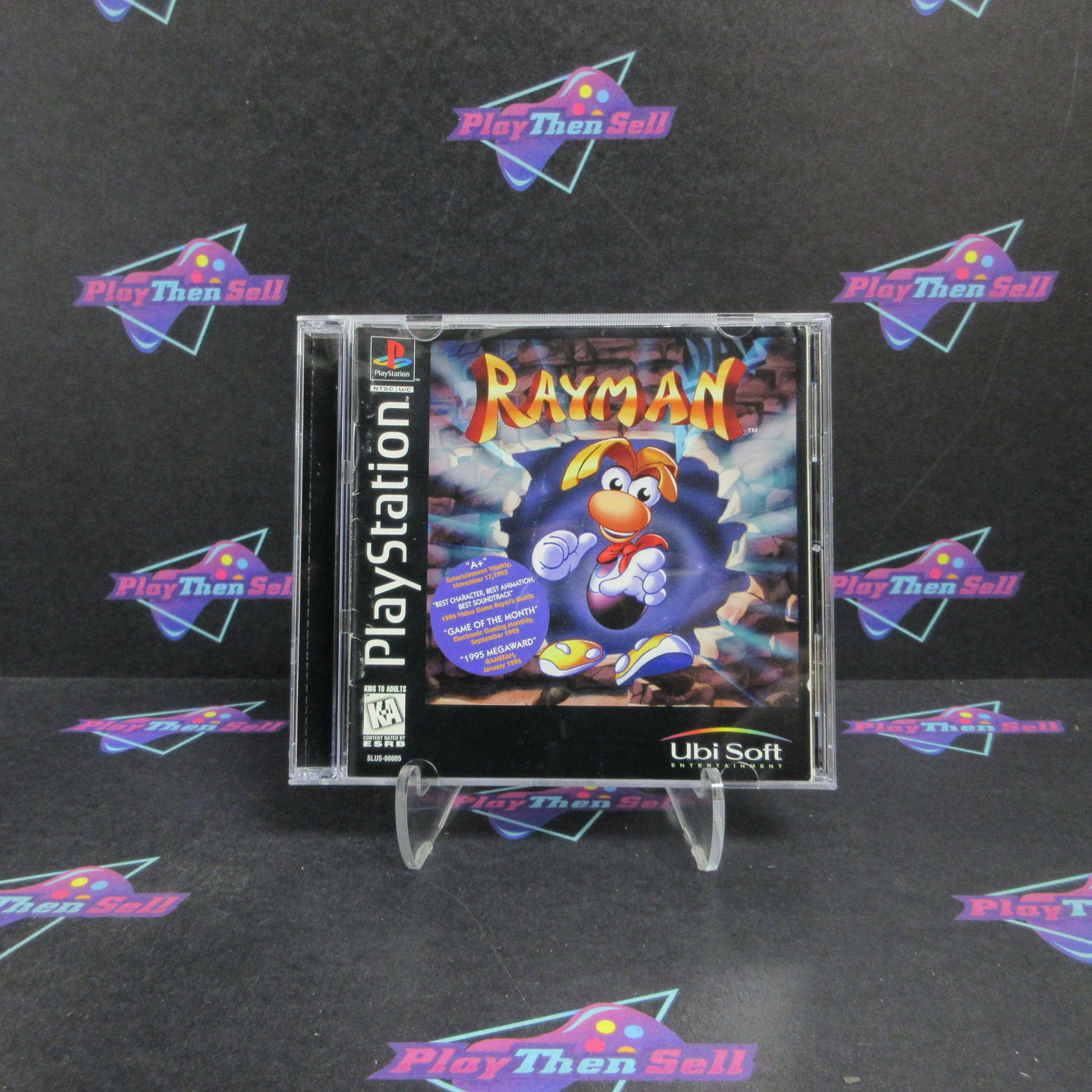 Rayman PS1 PlayStation 1 Black Label Complete - Very Good