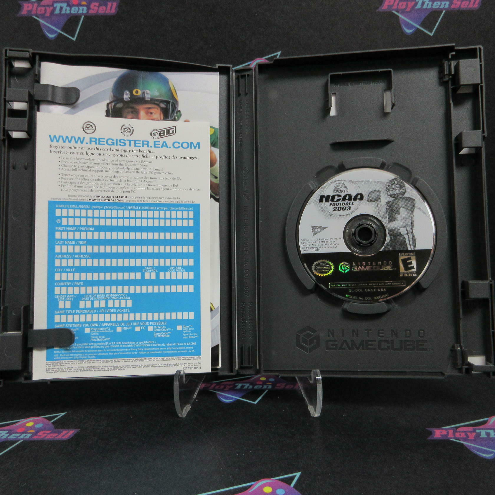 NCAA Football 2003 Nintendo GameCube + Reg Card Complete - Very Good