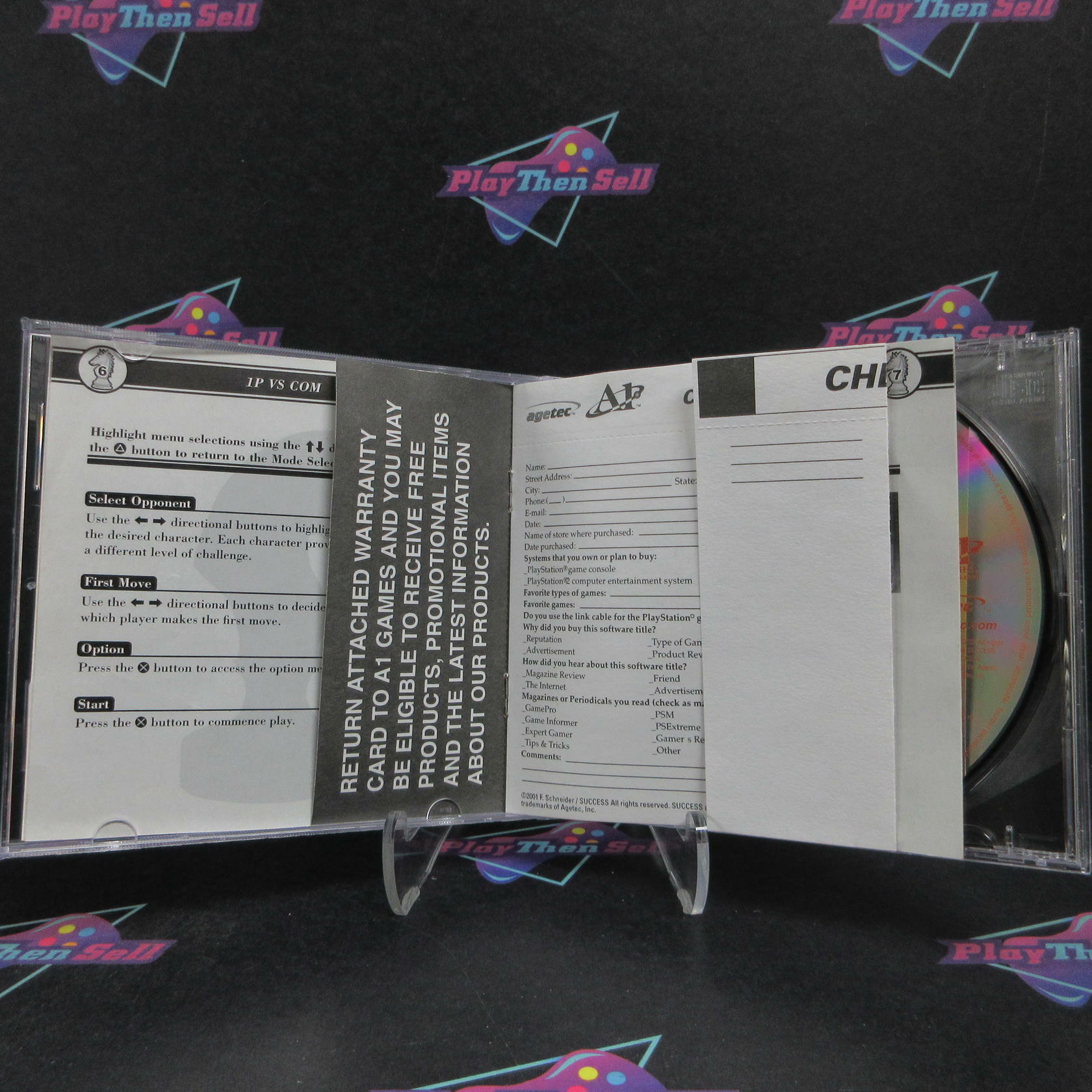 Chess PS1 PlayStation 1 + Reg Card Complete - Very Good