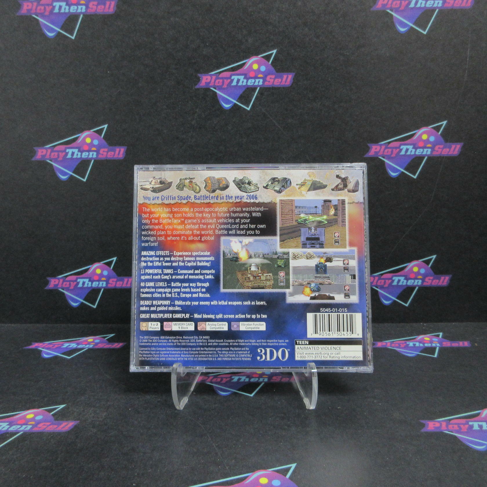 BattleTanx Global Assault PS1 PlayStation 1 + Reg Card Complete - Very Good